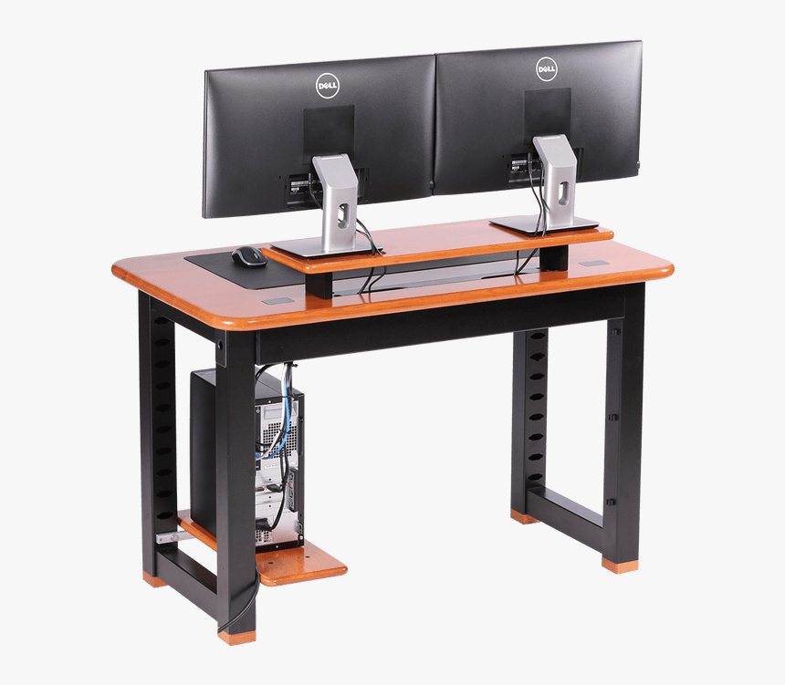 Transparent Desk With Computer