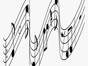 Staff Transparent Curved - Music Notes Clipart