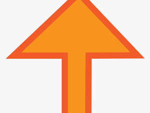 Clip Art Library Stock File Upwards Arrow Orange Stroke - Sign