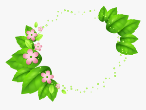 Free Png Download Green Spring Decor With Pink Flowers