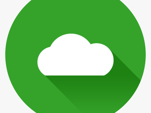 Cloud Icon Long Shadow - Little Green Pig