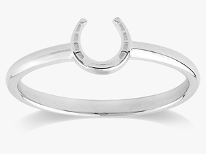 Stow Lockets Sterling Silver Lucky Horseshoe Stacker - Engagement Ring