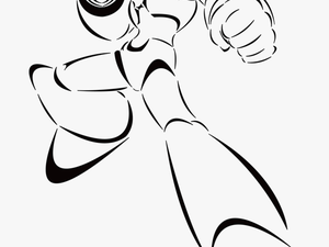 Transparent Video Game Clipart Black And White - Mega Man Clip Art