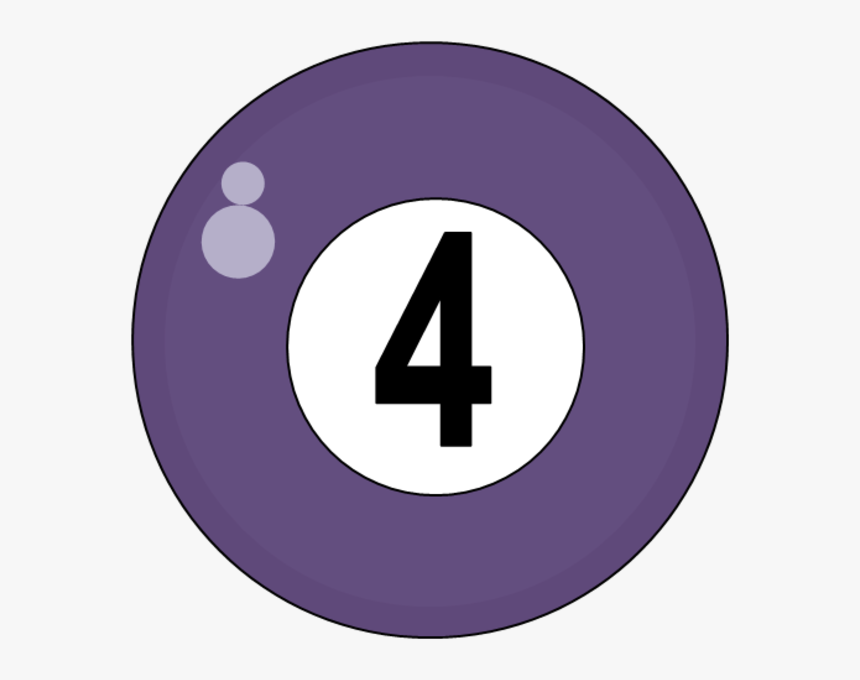 Number 4 Billiard Ball Png