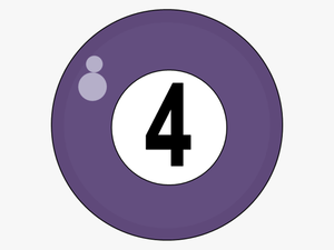 Number 4 Billiard Ball Png