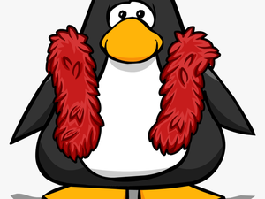 Red Feather Boa From A Player Card - Club Penguin Fishing Png