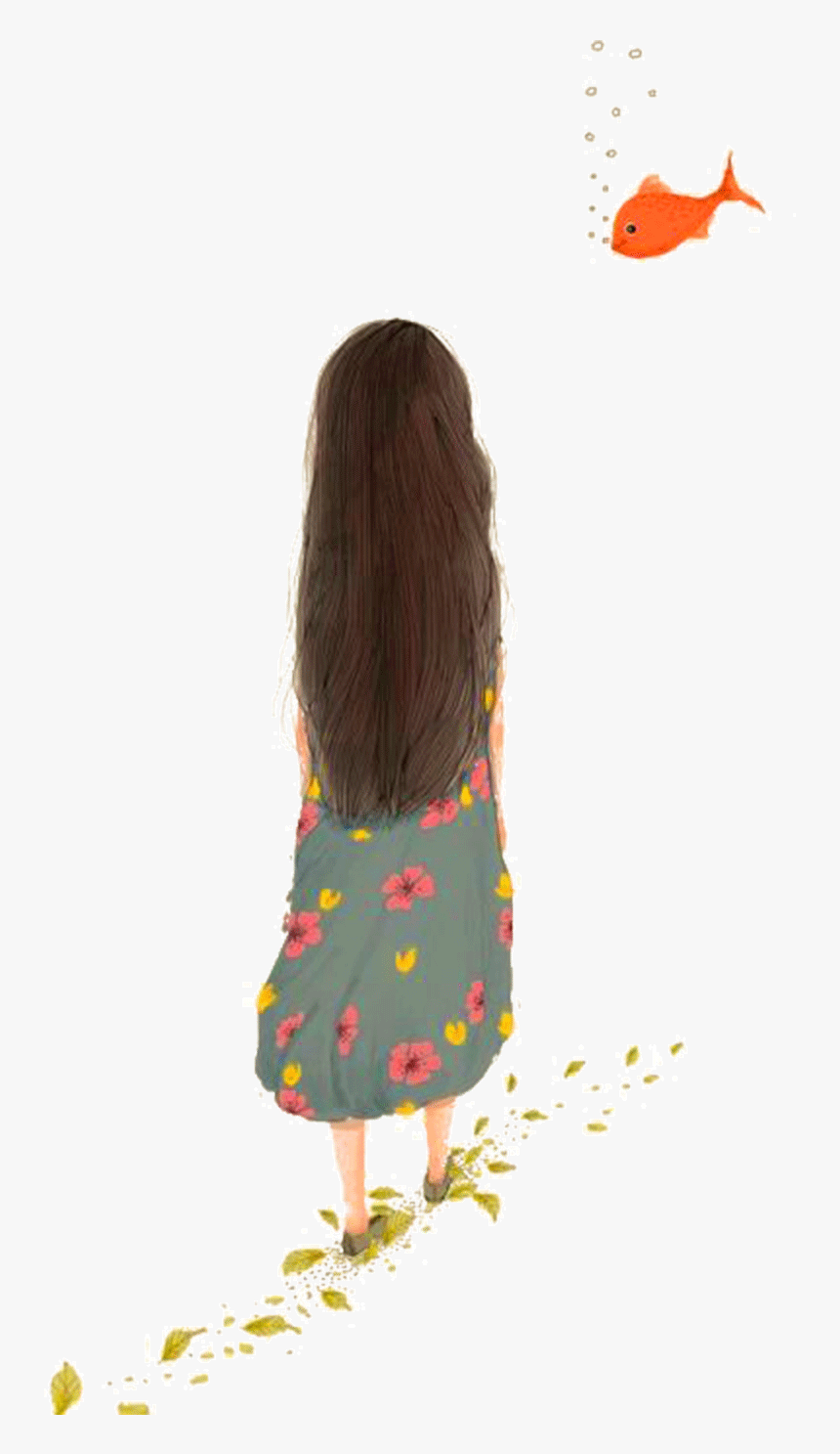 Girl Hand Painted Png