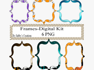 Frames Shapes 1q Digital Kit Jewelry Tag Clipart Gift