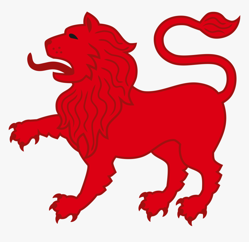 Red Lion Clip Arts - Lion On Tasmanian Flag