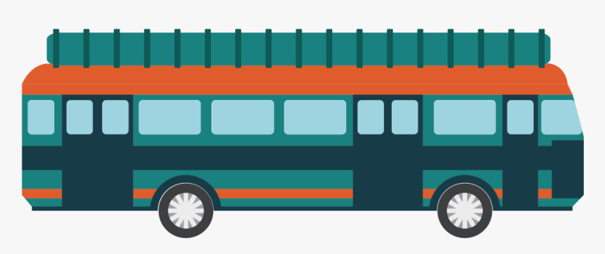 Vector Flat Bus Png Download - Bus Flat Design Png