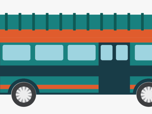 Vector Flat Bus Png Download - Bus Flat Design Png