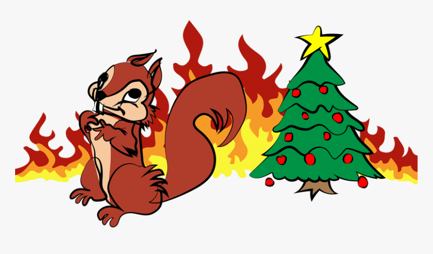 Clipart Fire Christmas Tree - Ca