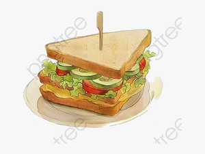 Transparent And Vegetable Png - Vegetable Sandwich Clipart
