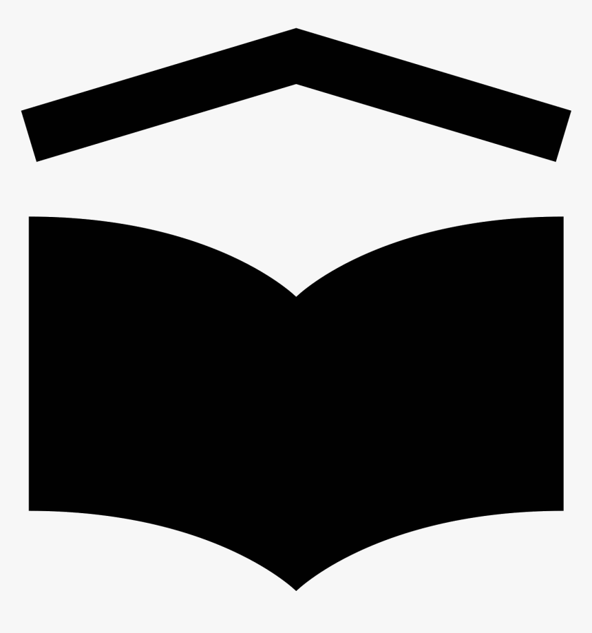 A School Symbol Is Shown With An Open Book And On Top