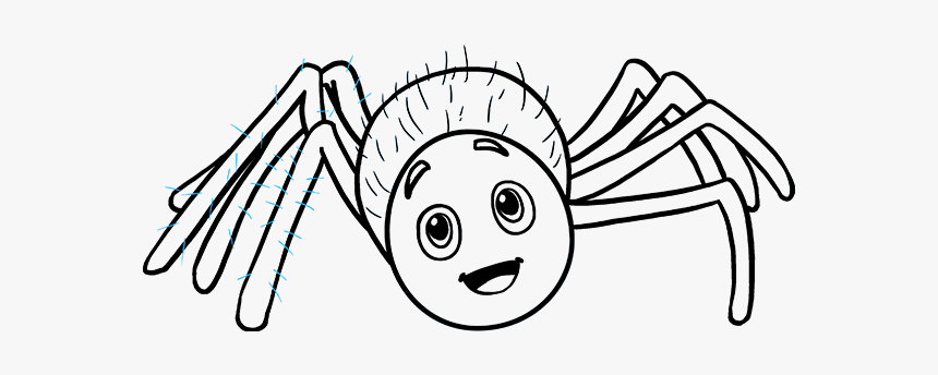 Spider Pic Drawing - Spider Cartoon Black And White