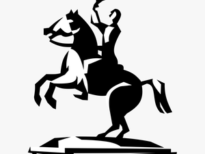 Vector Illustration Of Andrew Jackson Equestrian Horse - Man On Horse Vector