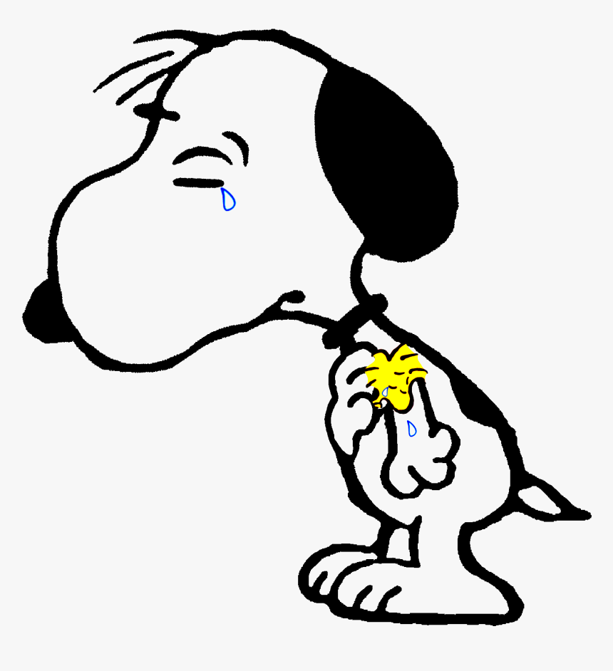 Transparent Snoopy Clipart - Cry