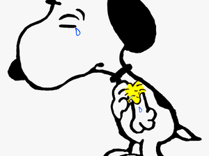 Transparent Snoopy Clipart - Crying Snoopy