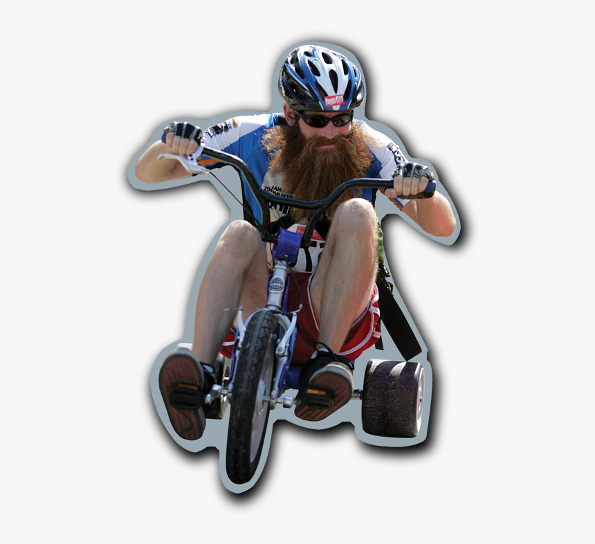 Bearded Guy On Bike - Bearded Bicycle Racer