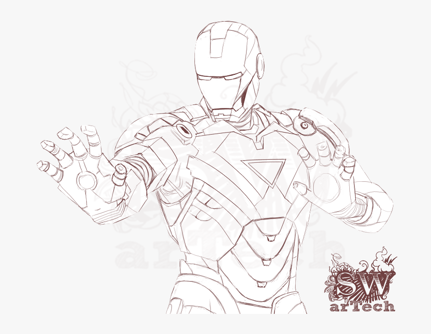 Iron Man 2d - Iron Man 2d Drawin