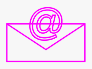 Email Icon Pink Lines - Email Clipart Black And White