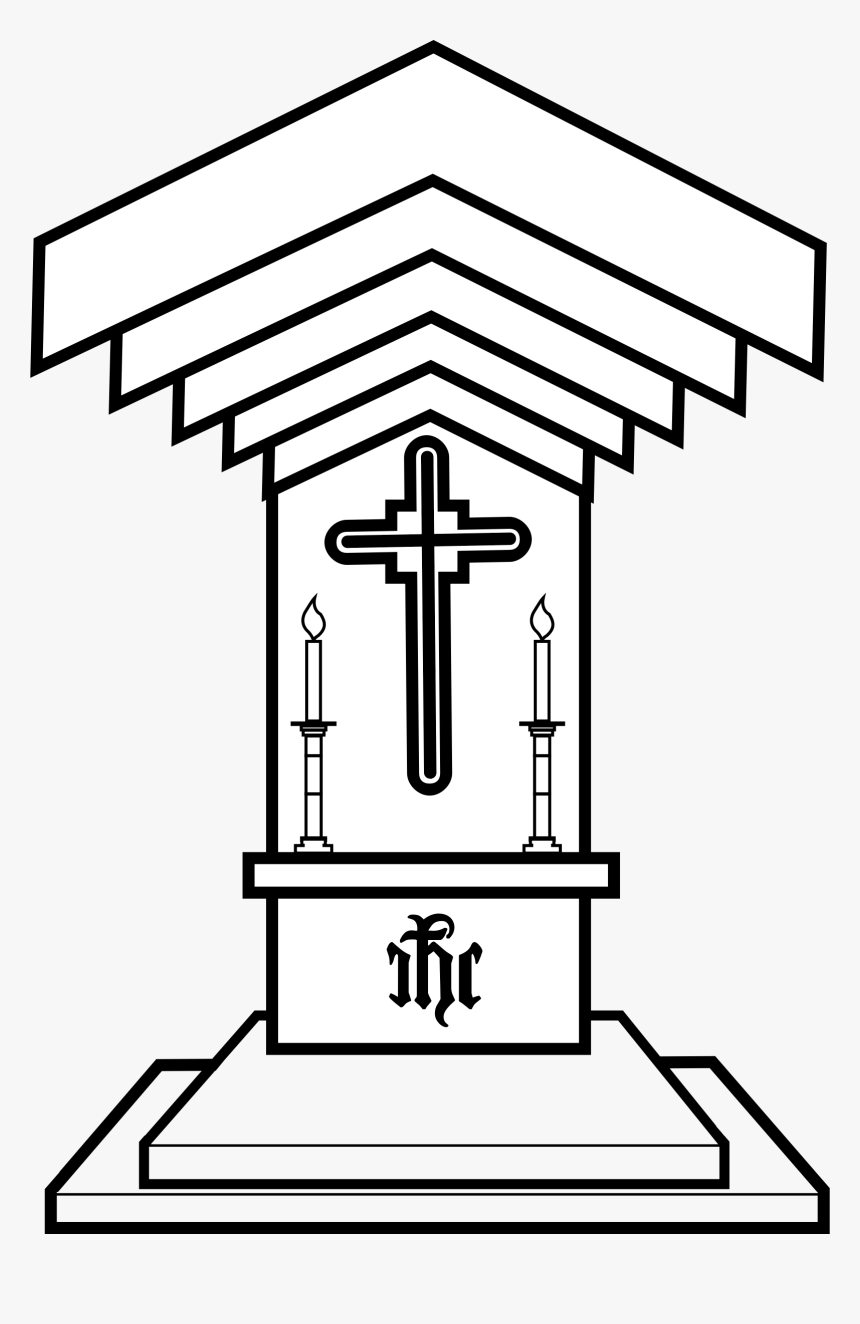 Church Altar Drawing - Altar Black And White