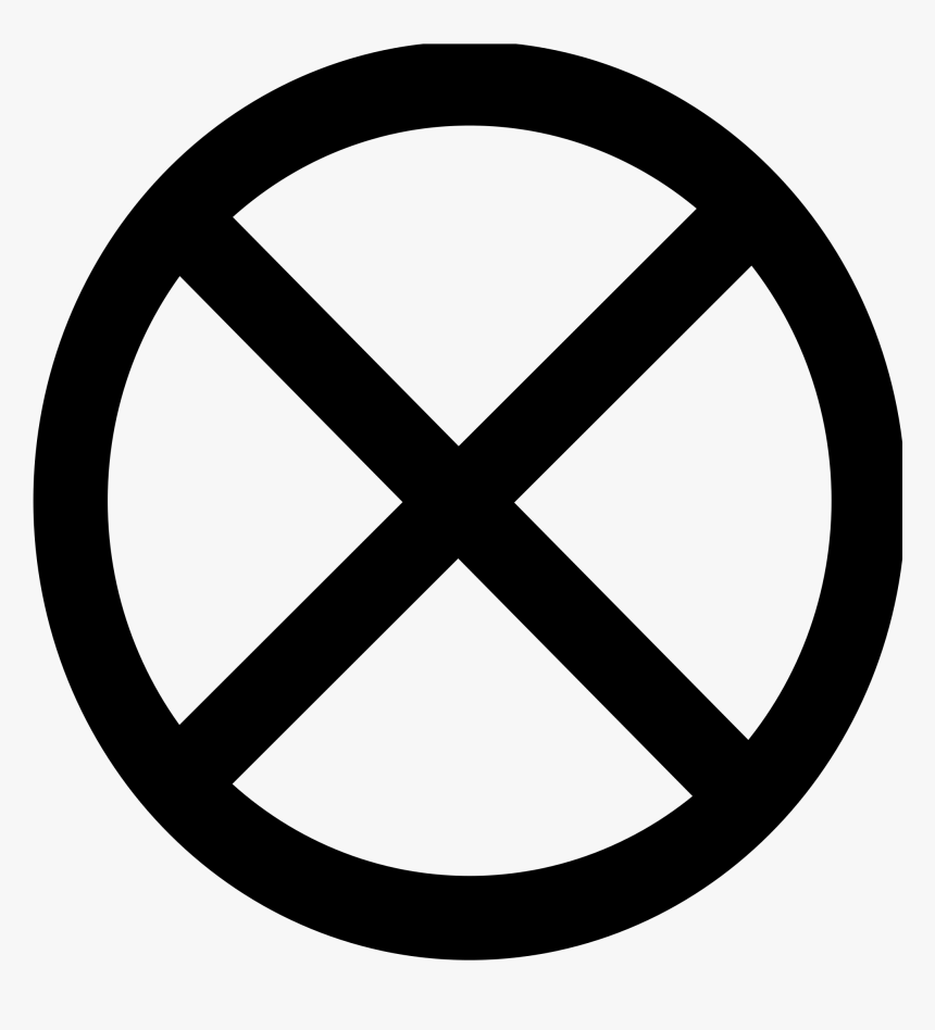 Circle Cross Png - Symbol For A Bulb