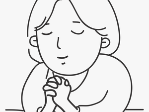 Big Image Png - Pray Clipart Black And White