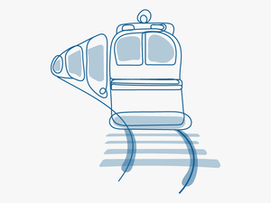 An Illustration Of A Train Moving Down The Tracks - Office Chair