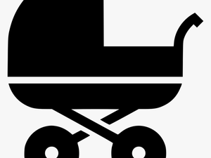 Baby Carriage Stroller Newborn Infant Family - Baby Cart Vector Logo Png