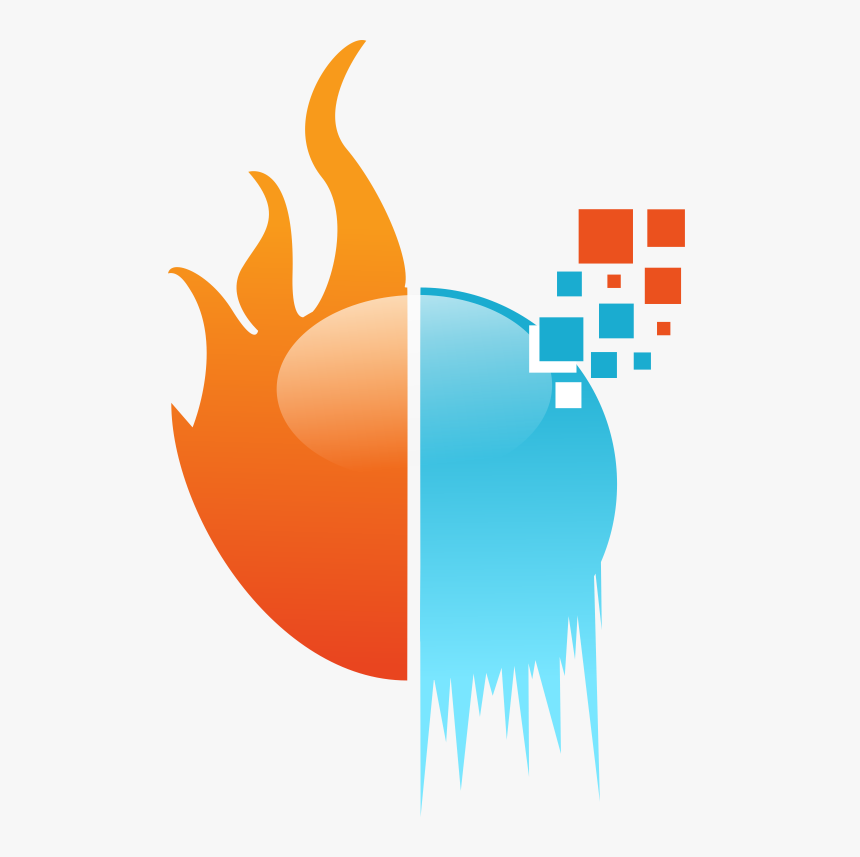 Fire Frost Tech Logo Icon - Graphic Design