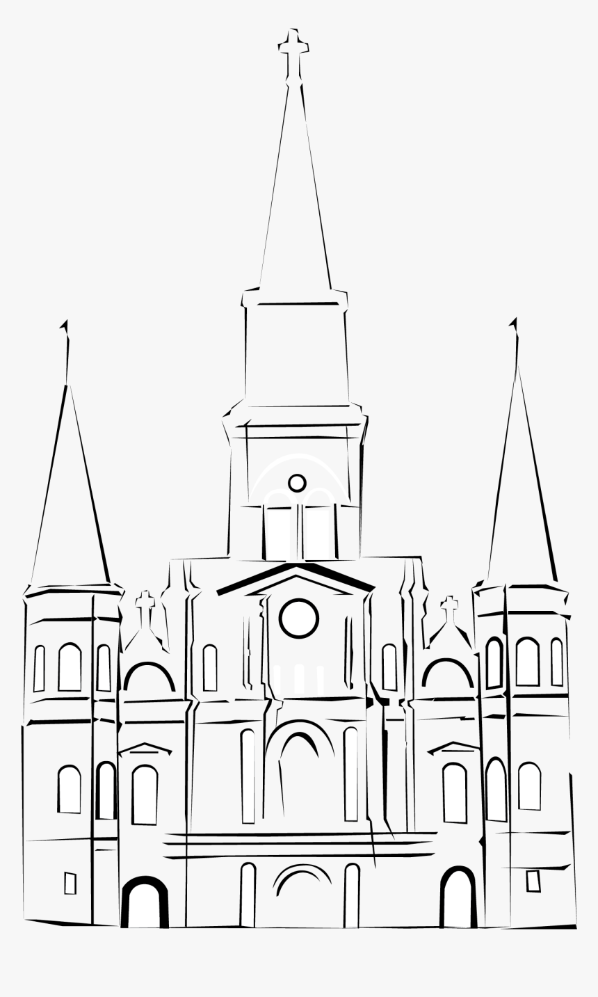 Louis Cathedral Vector Clip Art - St Louis Cathedral Easy Drawing