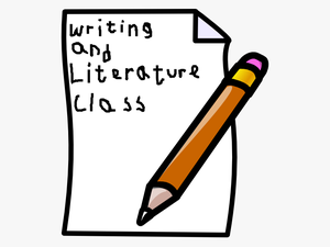 English Clipart Book Writer - Pencil And Paper