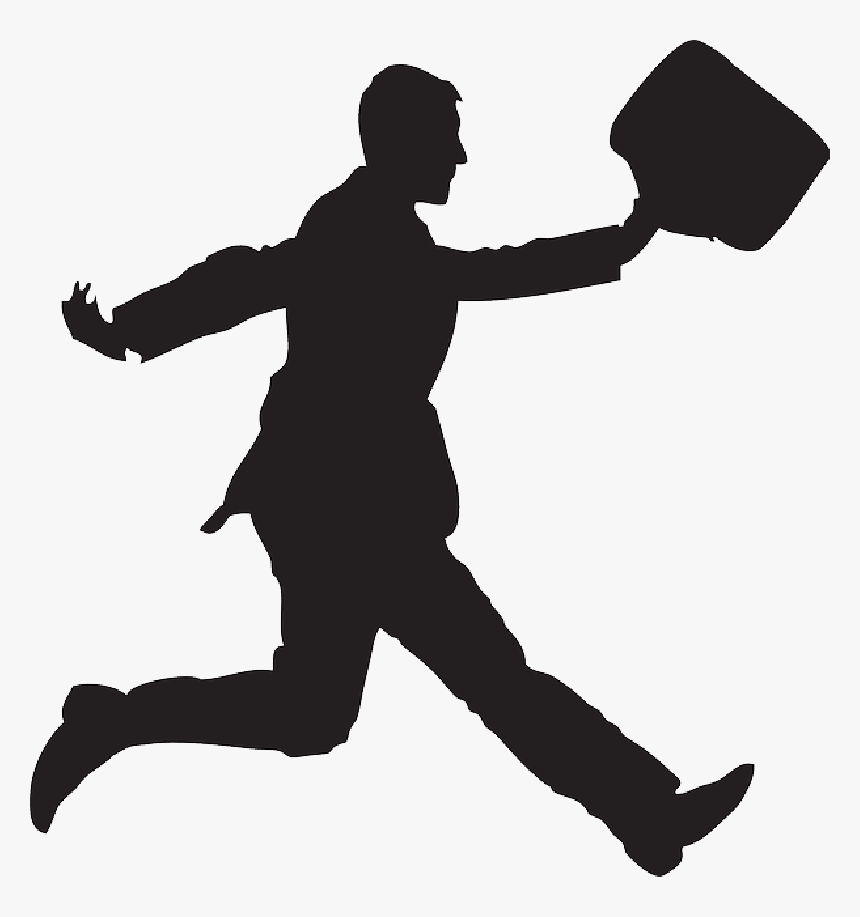 Transparent Limousine Clipart - Businessman Walking With Briefcase Silhouette