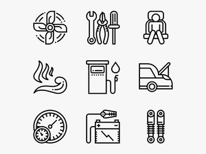 Car Accessories - Family Line Icon Png