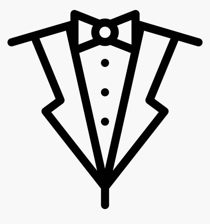 Suit And Bow Tie Comments - Suit And Tie Icon Png Black Free