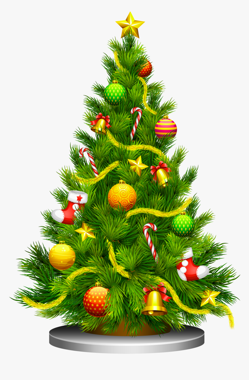 Christmas Tree Clipart With Deco