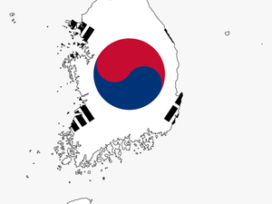 North Korea Flag Clipart Png - South Korea Flag On Country