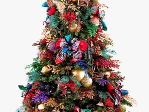 Christmas Tree Ribbon Design Png Iamge - Christmas Tree Decorations For Boys