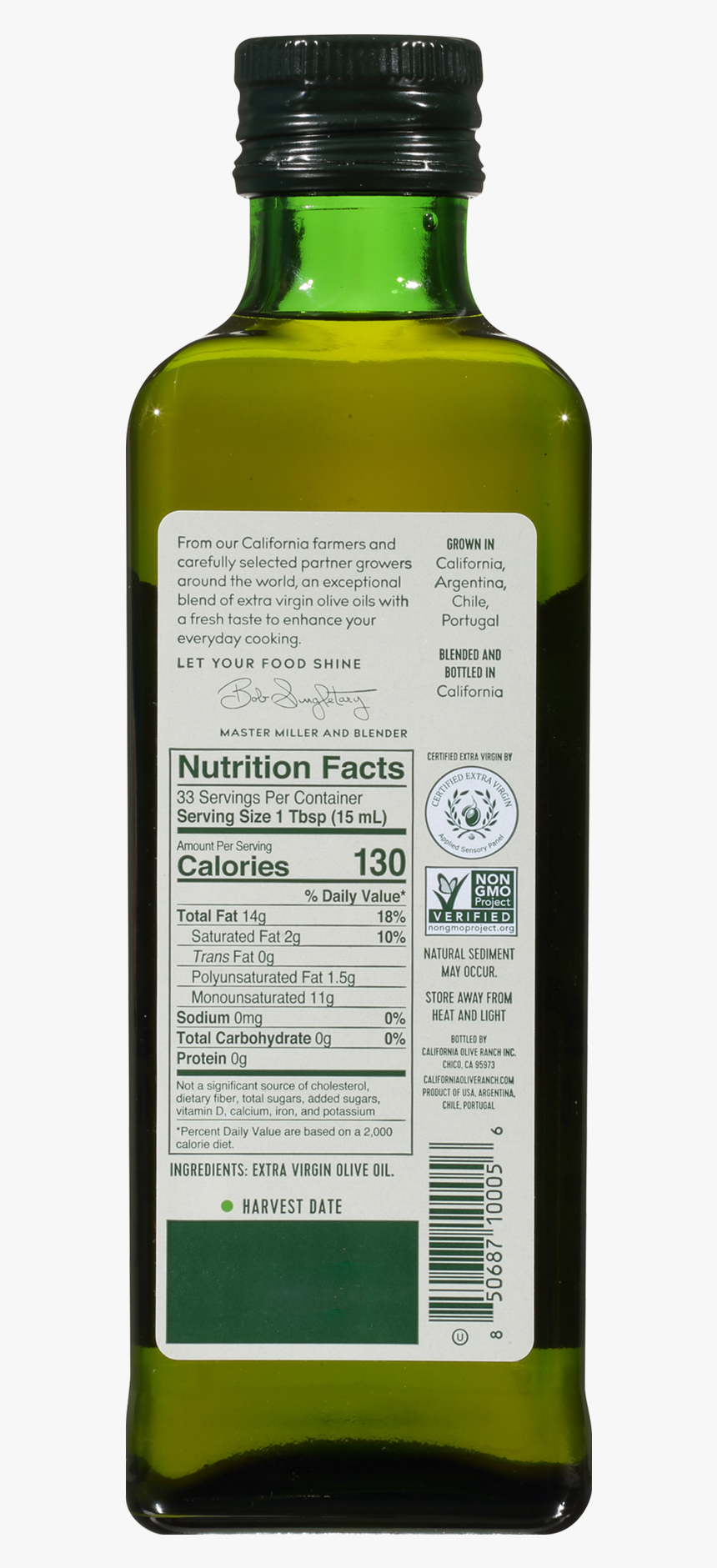 Nutrition Facts Olive Oil Labels