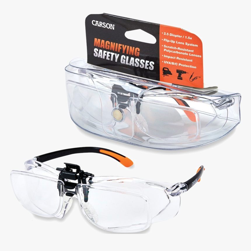 Carson Optical Vm 20 Magnifying Safety Glasses 
 Class - Clip On Magnifiers Safety Glasses