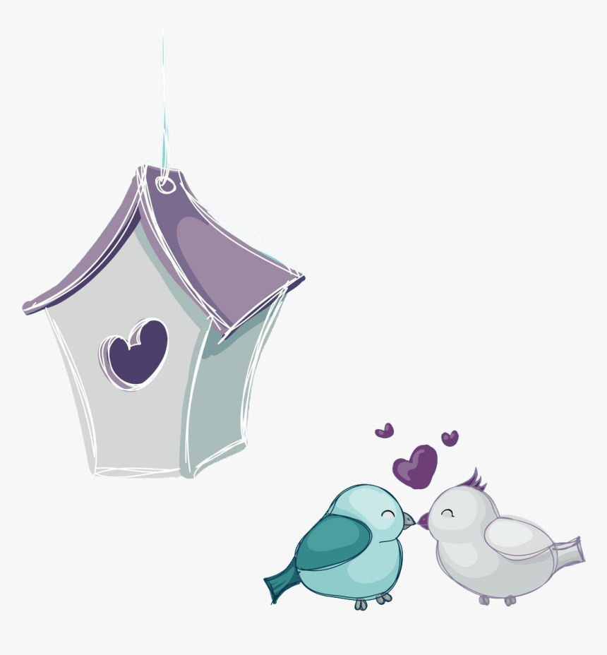 Love Birds Hand-painted Free Transparent Image Hd Clipart - Good Night For Wife