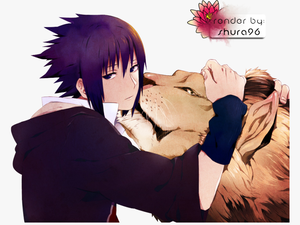 Sasuke Uchiha And Lion