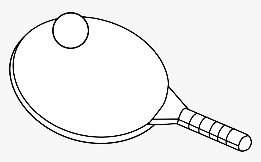 Tennis Clipart Ping Pong - Black And White Ping Pong Png
