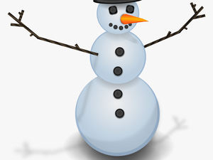 Snow Man With Hat Clip Arts - رجل الثلج Png
