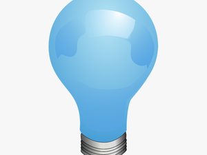 Light Bulb Clipart Electricity - Light Blue Light Bulb