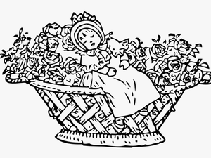 Baby In Rose Basket Svg Clip Arts - Lisa Loves To Listen To A Lovely Lullaby Poem