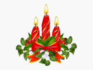 Christmas Candles Clipart - Christmas Candle Clipart Png