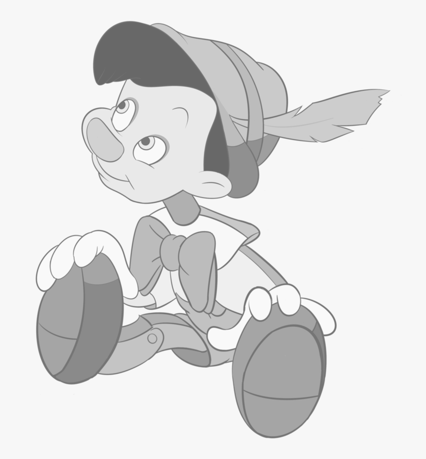 Transparent Pinocchio Nose Png - Pinocchio Black And White