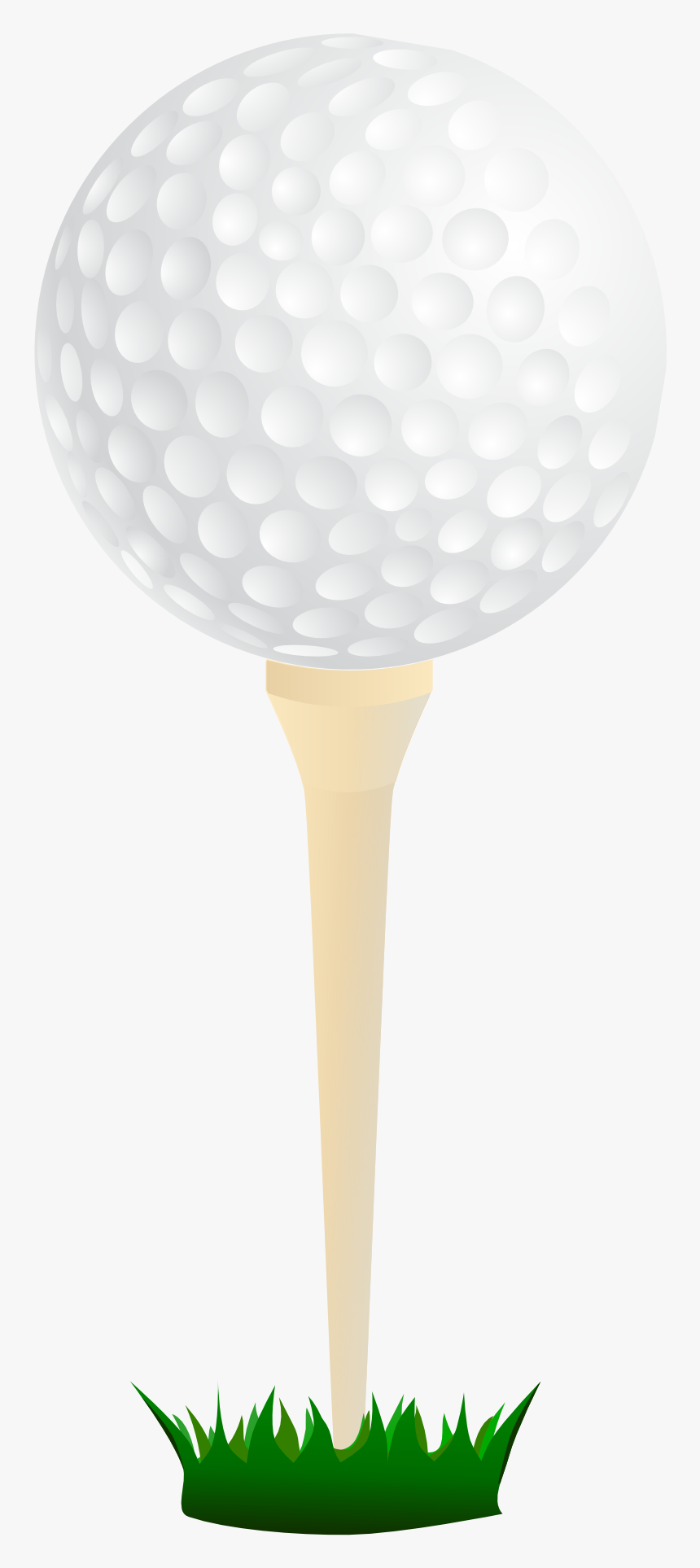Clip Art Free On - Golf Ball On Tee Clipart